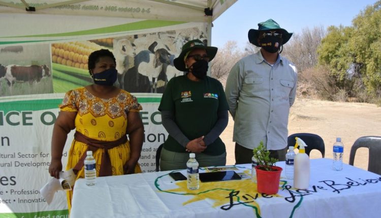 Dikgatlong Mayor Dorothy Mbizeni, MEC Mase Manopele and Head of ministry Kabelo Mohibidu